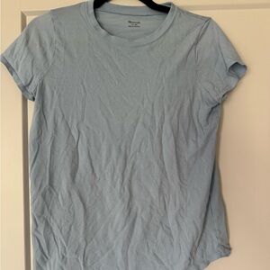 Madewell Light Blue T Shirt 100% Cotton Womens Size XS